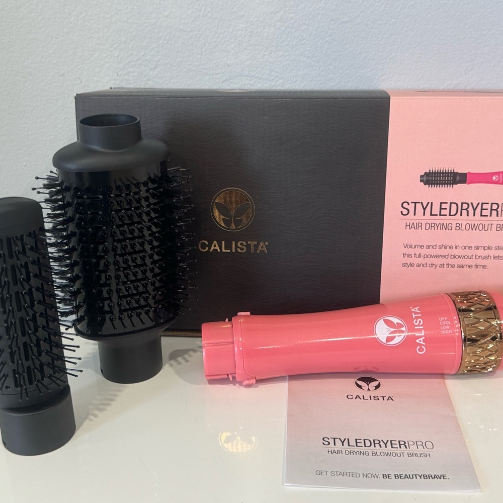 Calista Style Dryer Pro drying Blowout Brush (Peach ) 2.75” long hair